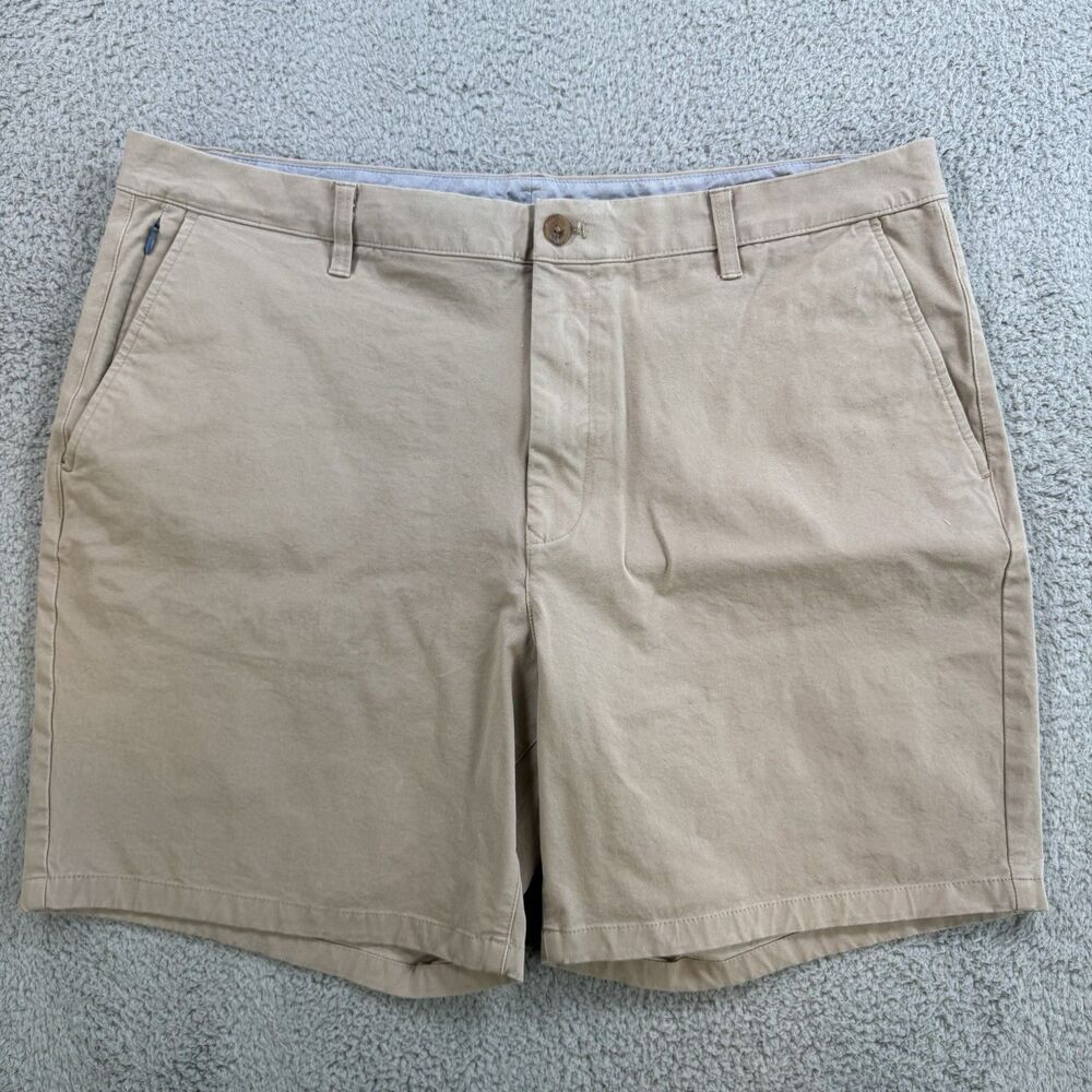 Bonobos Chino Shorts Mens 40 Beige 7" Inseam Flat‎ Front Classic Lightweight